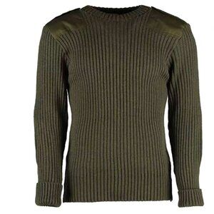 The Wooly Pully British Commando Ribbed Knit Sweater